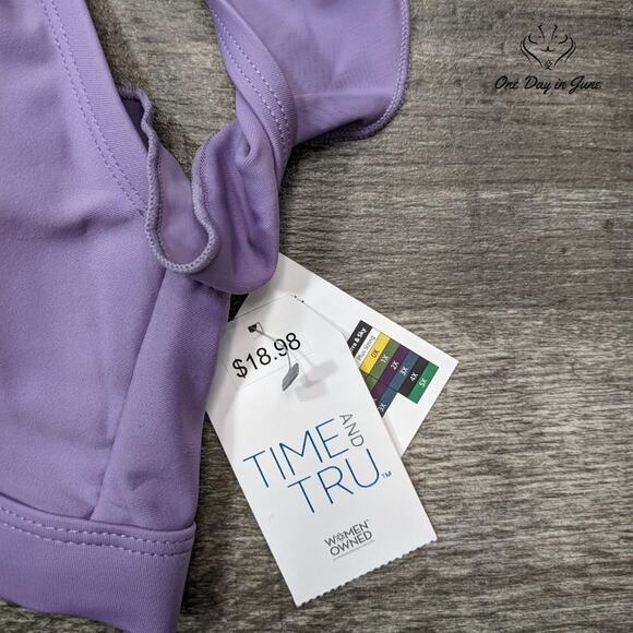 Time & True Ruffle Edge Bikini Top Size S - Picture 2 of 4